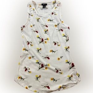 Rue21 Women’s Floral Tank Top White‎ Red Yellow Size S NWT